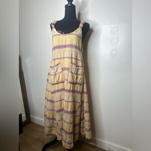 Free People Harper Stripped Midi Dress